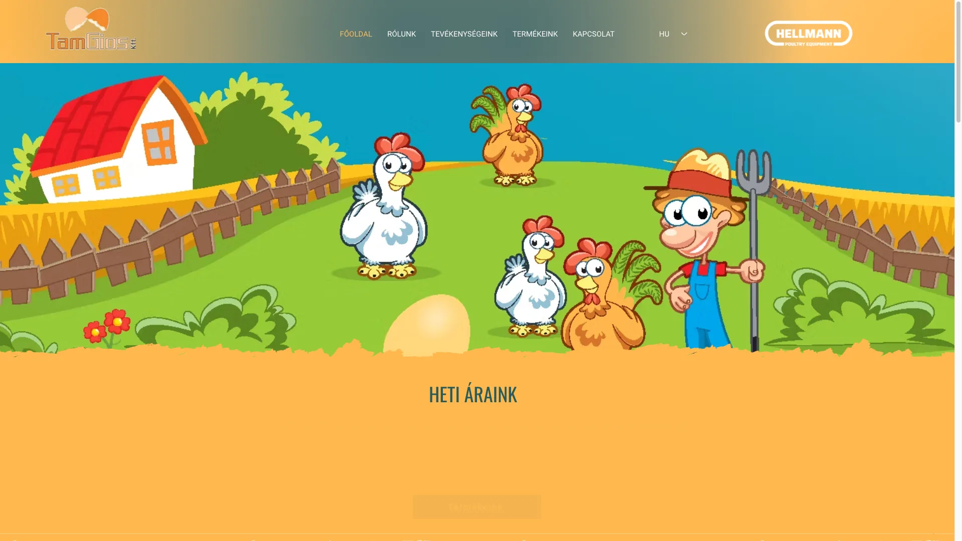 A Tamgios Kft. nyilvános weboldala